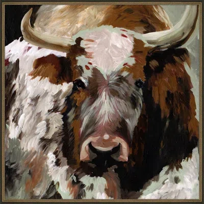 Wendover Art Group Steer - Picture Frame Painting On Canvas In Multi