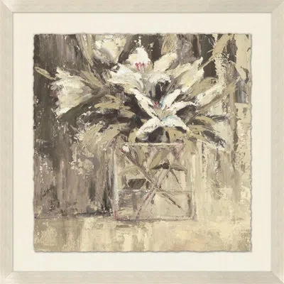 Wendover Art Group Still Life In Palette Knife - Picture Frame Painting On Canvas In Brown;white;gray