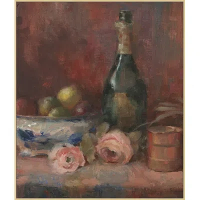 Wendover Art Group Still Life Study - Floater Frame Painting On Canvas In Multi