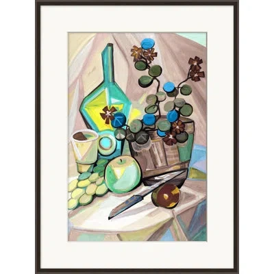 Wendover Art Group Still Life With Meditation 1 By Christopher Kennedy - Picture Frame Painting On Paper In Brown;green;beige