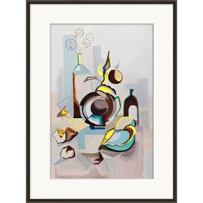 Wendover Art Group Still Life With Meditation 2 By Christopher Kennedy - Picture Frame Painting On Paper In Brown;green;beige