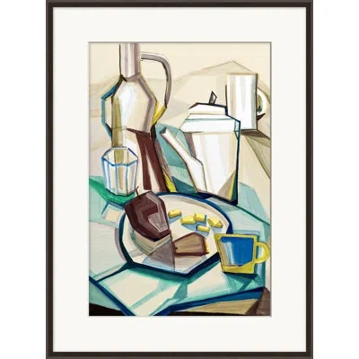 Wendover Art Group Still Life With Meditation 3 By Christopher Kennedy - Picture Frame Painting On Paper In Brown;green;beige