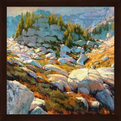 Wendover Art Group Stonework - Floater Frame Painting On Canvas In Multicolor