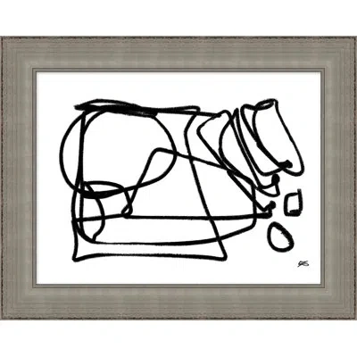 Wendover Art Group Storied Lines 1 By Thom Filicia - Picture Frame Painting On Paper In White;red