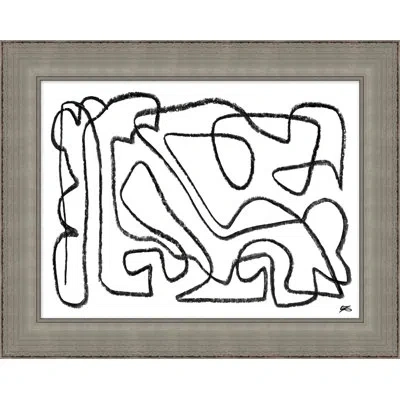 Wendover Art Group Storied Lines 2 By Thom Filicia - Picture Frame Painting On Paper In Black;white