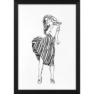 Wendover Art Group Striped 2 In Black,white