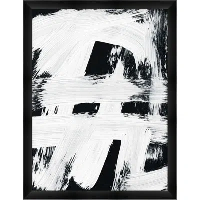 Wendover Art Group Strokes Of White 3 In Black,white