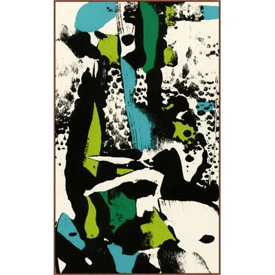 Wendover Art Group Studio Color 1 By Christopher Kennedy - Floater Frame Painting On Canvas In Black;green;beige