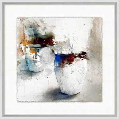 Wendover Art Group Studio Still 4 - Picture Frame Painting In Blue;brown;white