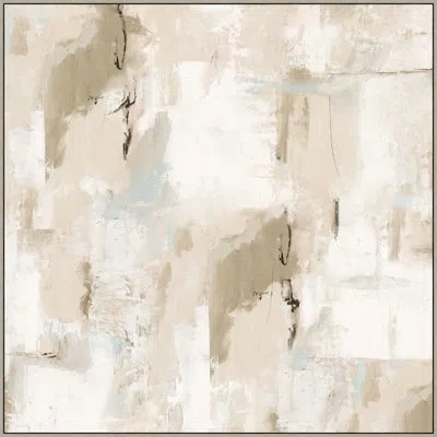 Wendover Art Group Subtle Shades 2 - Floater Frame Print On Canvas In Beige,gray,ivory