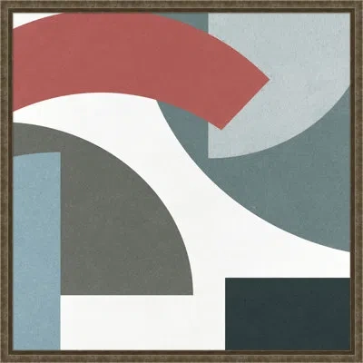 Wendover Art Group Suggestion Of Crimson By Thom Filicia - Picture Frame Painting On Paper In White;red
