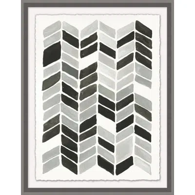 Wendover Art Group Summation 2 - Picture Frame Painting On Paper In Gray