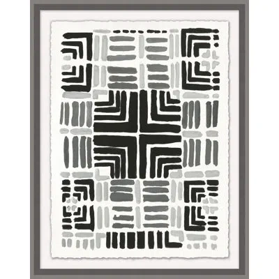 Wendover Art Group Summation 4 - Picture Frame Painting On Paper In Gray