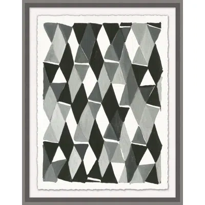 Wendover Art Group Summation 6 - Picture Frame Painting On Paper In Black;white;gray