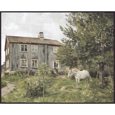 Wendover Art Group Summer In French Farmlands 2 In Green,gray,brown,ivory