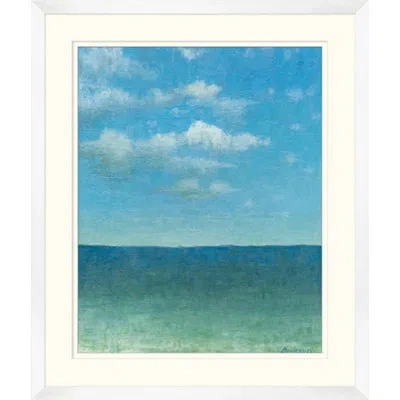 Wendover Art Group Summer Ocean - Picture Frame Painting On Paper In Blue;white;green