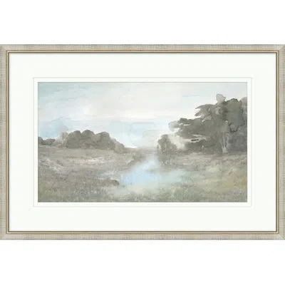 Wendover Art Group Summer Romance 2 - Painting On Paper In Brown;gray;light Blue