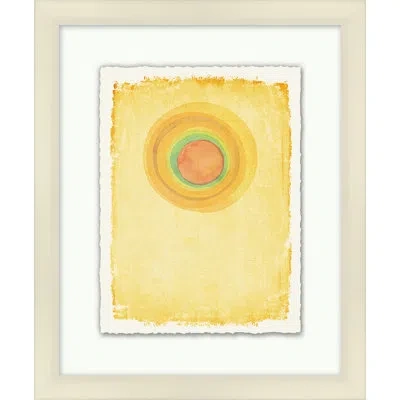 Wendover Art Group Summer Solstice 3 By Christopher Kennedy - Picture Frame Painting On Paper In Green;yellow;pink