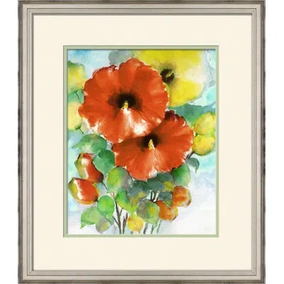Wendover Art Group Summers Bouquet I - Picture Frame Painting On Paper In Green;yellow;orange