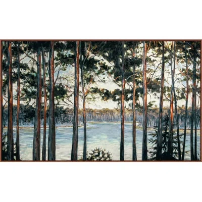 Wendover Art Group Sunlight In The Pines In Blue,green,black,white
