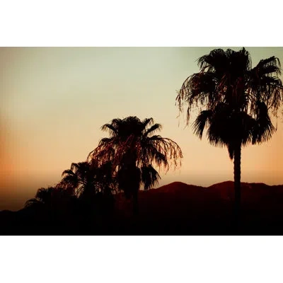 Wendover Art Group Sunset In The Palms 2 - No Frame Print In Black;orange