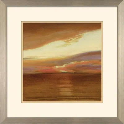 Wendover Art Group Sunset Over Sound I By Pacific Coast - Picture Frame Painting On Paper In Brown;beige