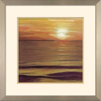 Wendover Art Group Sunset Over Sound Ii By Pacific Coast - Picture Frame Painting On Paper In Brown;beige