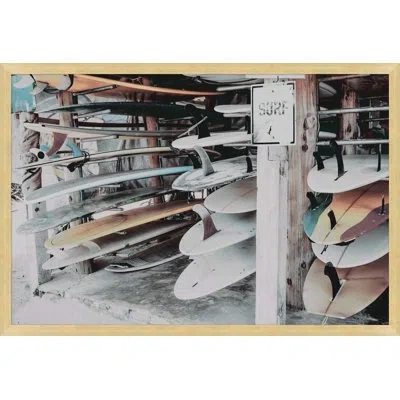 Wendover Art Group " Surfboard Stack " In Multi;gray,blue,yellow