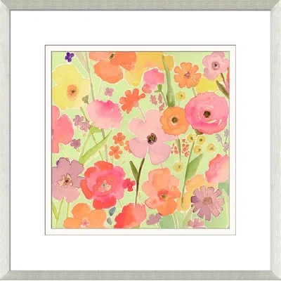 Wendover Art Group Sweet Sunrise Iv - Picture Frame Painting On Paper In Green;yellow;pink