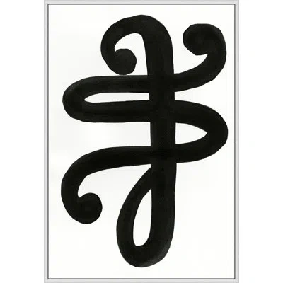 Wendover Art Group Symbol By Lillian August - Floater Frame Print On Canvas In Black;white