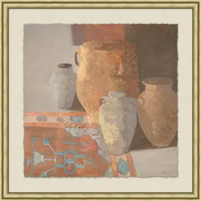 Wendover Art Group Terracotta Vessels 1 - Picture Frame Painting On Paper In Brown;gray