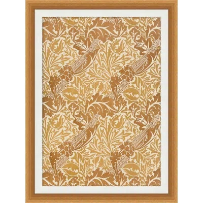 Wendover Art Group Textile Interpretation 2 - Picture Frame Graphic Art On Paper In Brown;orange