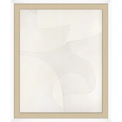 Wendover Art Group Textural Heights 2 By Christopher Kennedy - Shadow Box Painting In Gray;cream