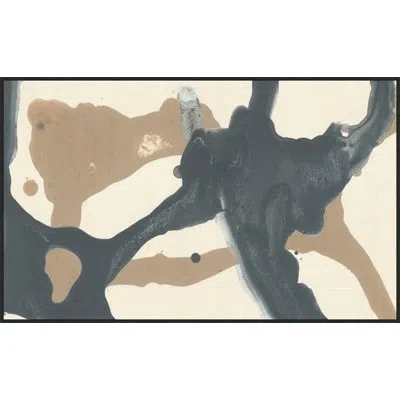 Wendover Art Group Textural Moments 1 By Thom Filicia - Floater Frame Painting On Canvas In Brown;gray;tan