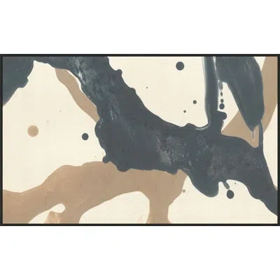 Wendover Art Group Textural Moments 2 By Thom Filicia - Floater Frame Painting On Canvas In Brown;gray;tan