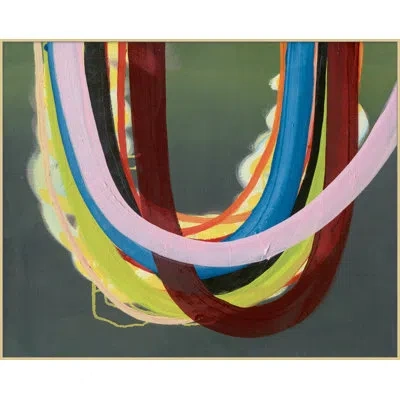 Wendover Art Group Thaw By Christopher Kennedy - Floater Frame Painting On Canvas In Green;red;yellow