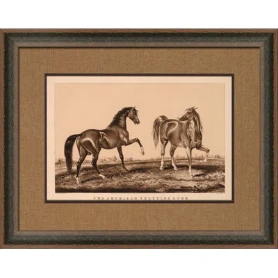 Wendover Art Group The American Trotting Stud Series (a) - Framed Painting In Brown;beige