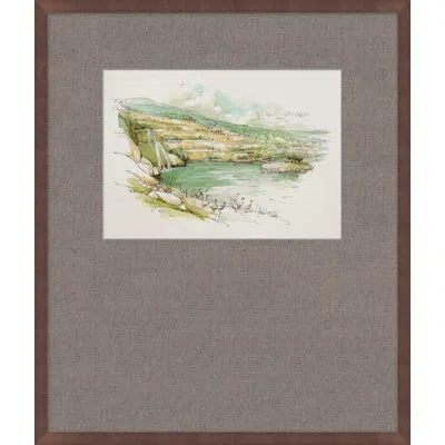 Wendover Art Group The Arhitects View 4 - Picture Frame Painting On Paper In White;green;beige