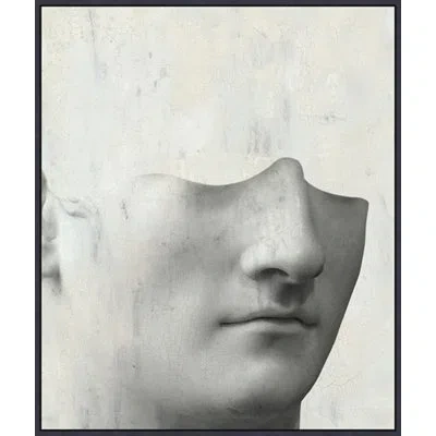 Wendover Art Group The Bust 1 By Thom Filicia - Floater Frame Painting Print In White;gray