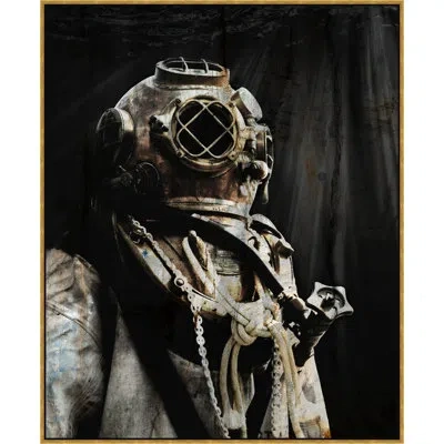 Wendover Art Group The Diver 2 By Thom Filicia - Floater Frame Photograph On Canvas In Black;gray