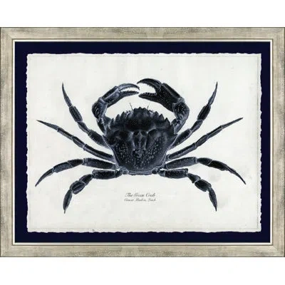 Wendover Art Group The Green Crab - Picture Frame Painting On Paper In Black;ivory