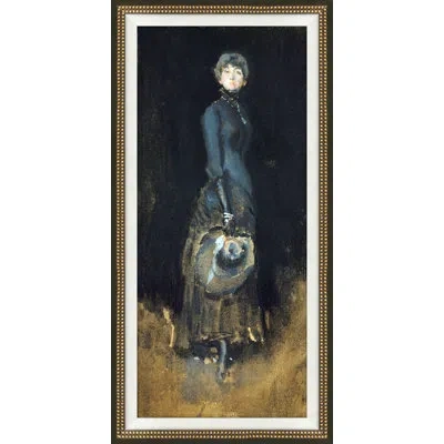 Wendover Art Group The Lady - Picture Frame Painting In Black;gold;navy