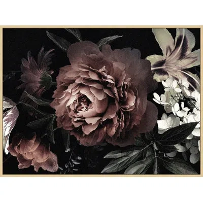 Wendover Art Group " The Last Bouquet " In Black And White;black,red,dark Green