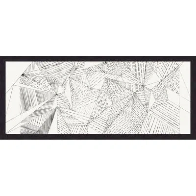 Wendover Art Group The Lines That Bind 2 By Christopher Kennedy - Picture Frame Drawing Print On Paper In Black;off White