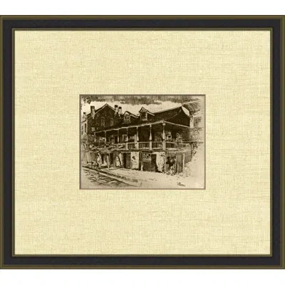 Wendover Art Group The Organ Grinder, New Orleans - Picture Frame Painting Print On Paper In Gray;beige
