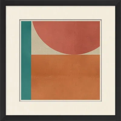 Wendover Art Group The Shape Of Modern 4 By Thom Filicia - Picture Frame Painting On Canvas In Red;orange;aqua