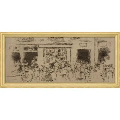 Wendover Art Group The Square - Picture Frame Painting On Paper In Black;beige