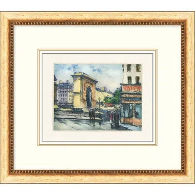 Wendover Art Group The Streets Of Paris 5 - Picture Frame Painting On Paper In Blue;green;red;yellow