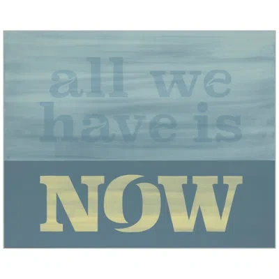 Wendover Art Group Thom Filicia Home All We Have Is Now - Floater Frame Textual Art On Wood In Blue;yellow