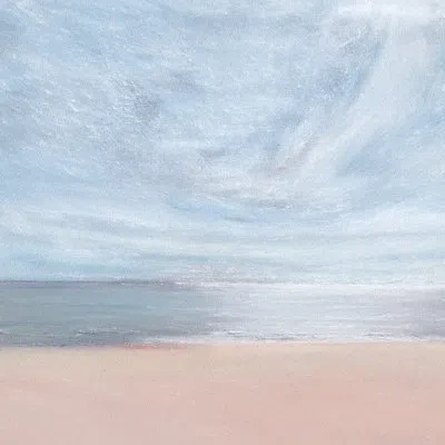 Wendover Art Group Thursday Morning - Unframed Painting On Canvas In Blue;pink